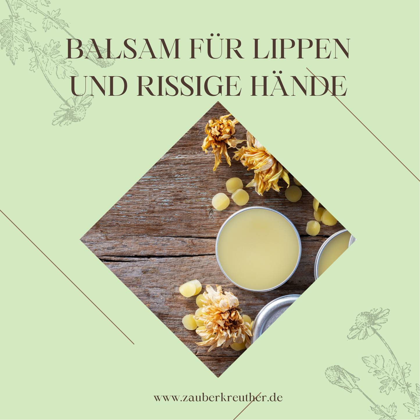 Balsam für Lippen und rissige Hände DIY